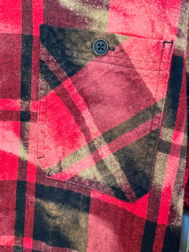 Vintage Red, Black and Gold Flannel Size XL