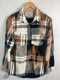 Vintage Black, Brown and White Flannel Jacket Size Medium