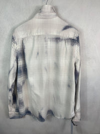 Vintage Blue, White and Lilac Flannel Size Medium