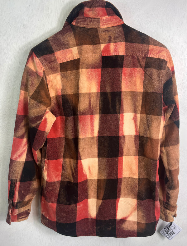 Vintage Red, Black, Gold and Light Yellow Flannel Jacket Size Small