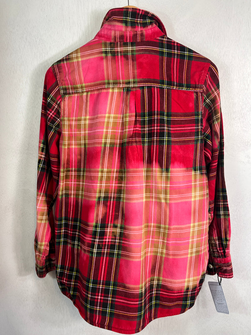 Vintage Red, Black, Green and PInk Flannel Size Small