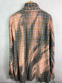 Vintage Pink, Yellow, Grey and White Flannel Size XXL Tall