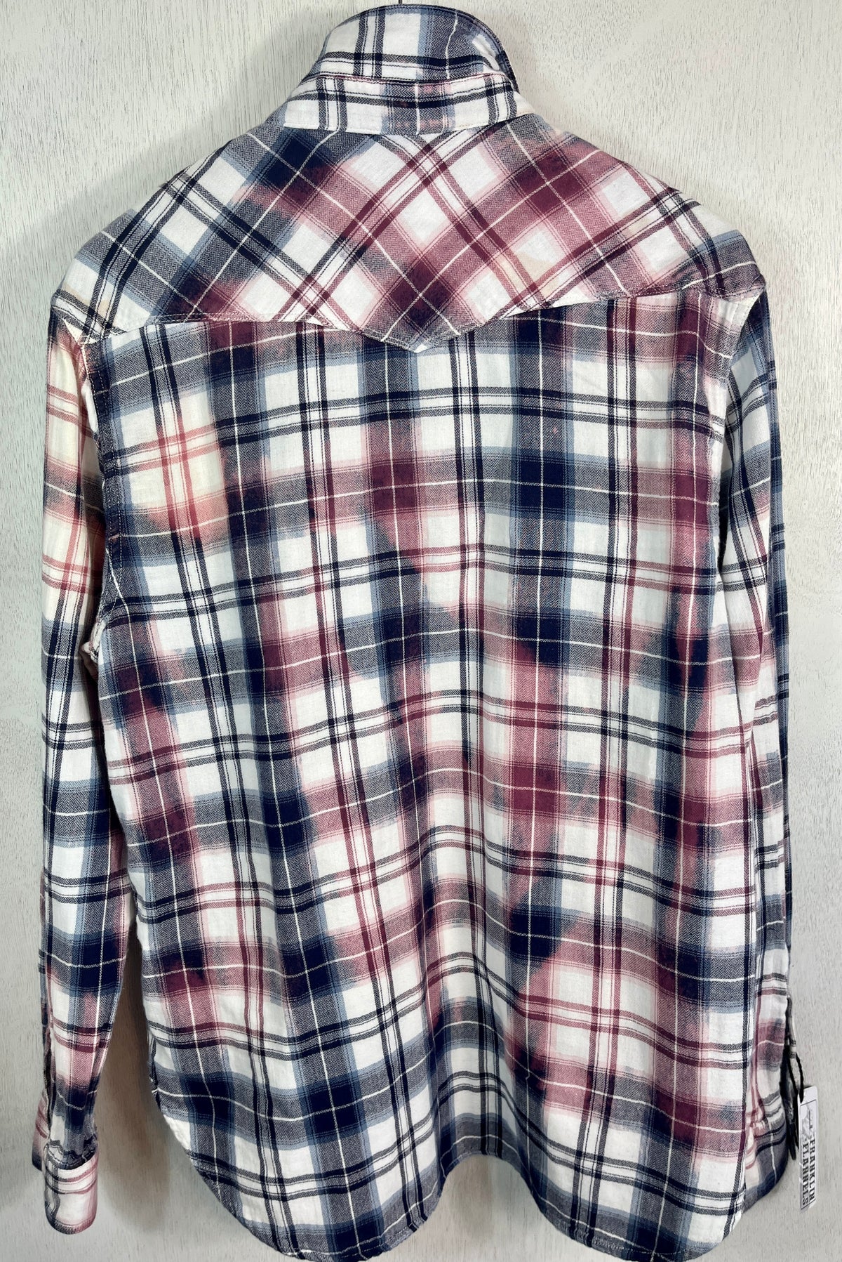 Vintage Western Style Navy Blue, White and Cherry Size Large