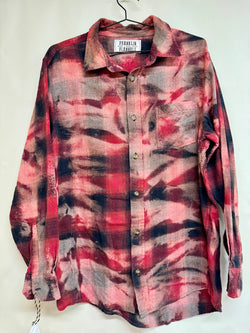 Vintage Red, Black and Pink Flannel Size XXL