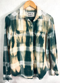 Vintage Green, Cream and White Flannel Size Small