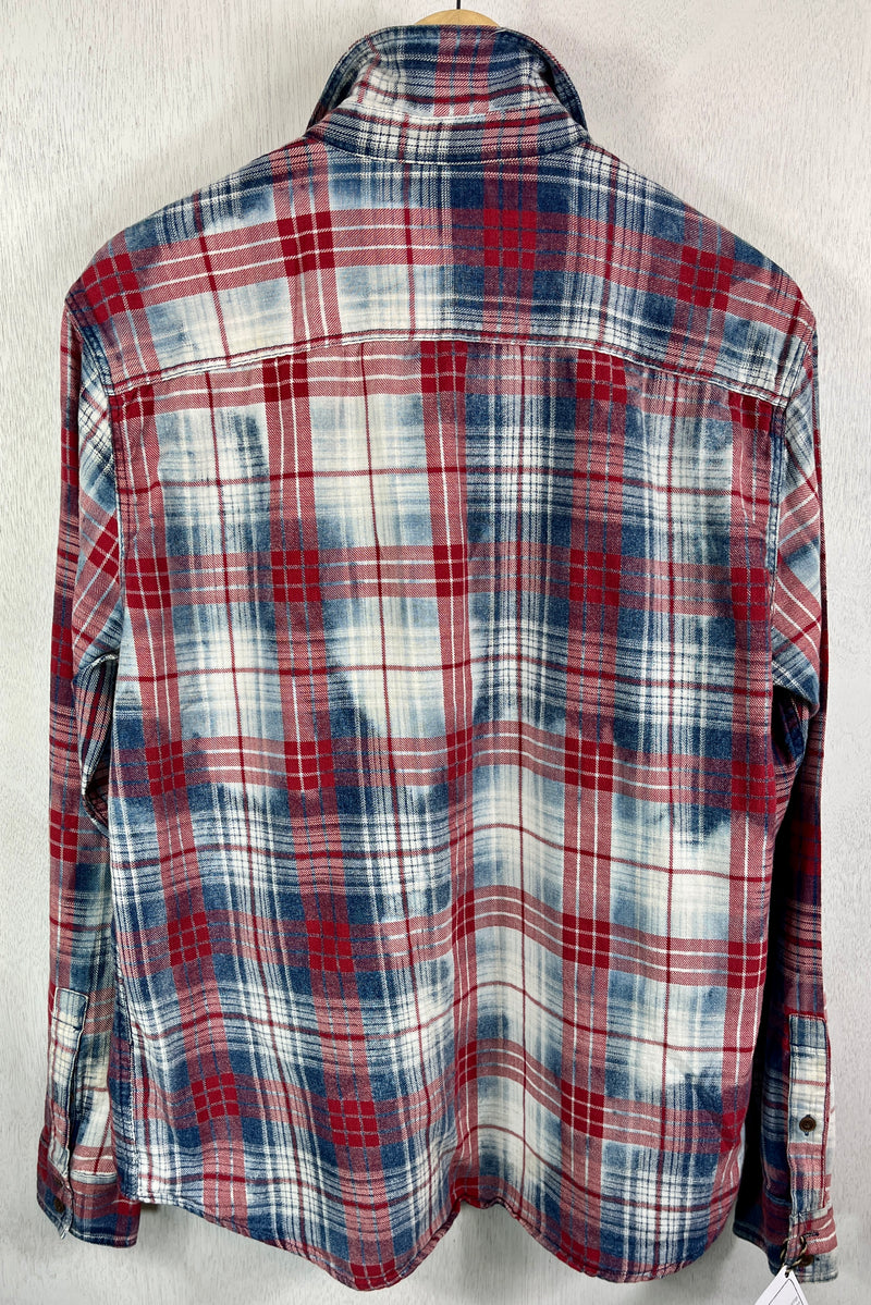 Vintage Red, White and Blue Flannel Size Large