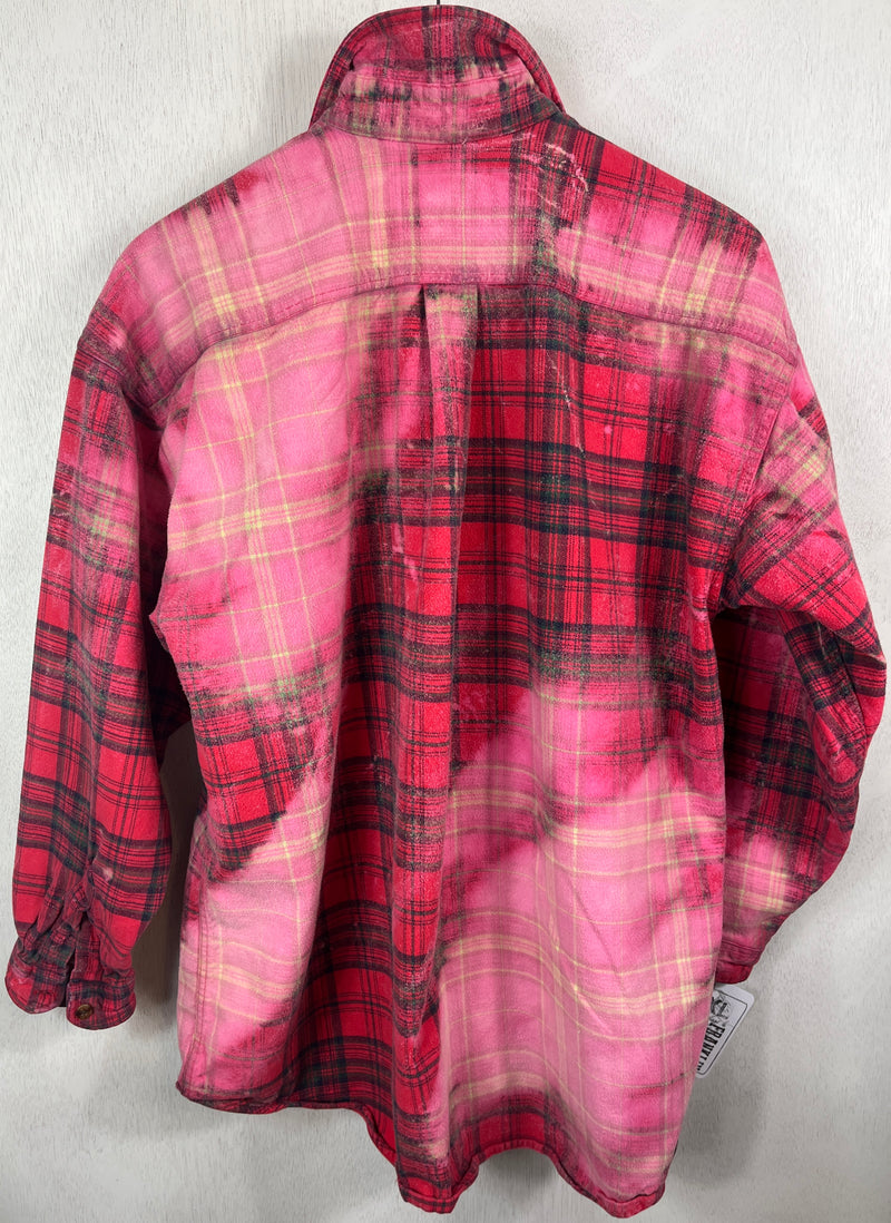 Vintage Red, Pink and Black Flannel Size XL