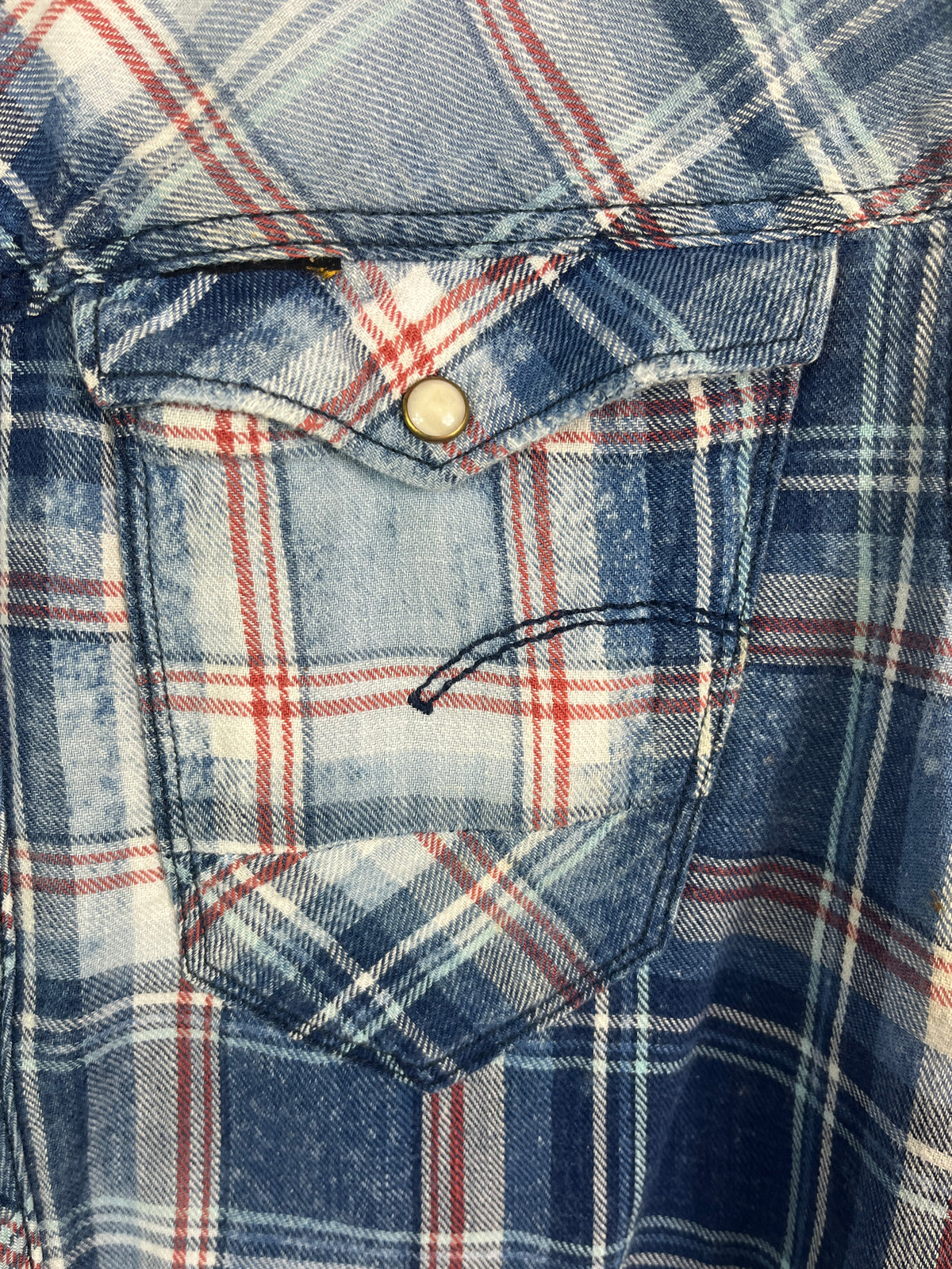 Vintage, Navy, Light Blue, White and Red Lightweight Denim Size Small