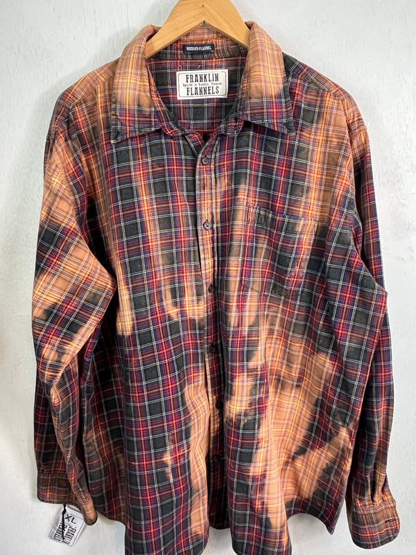 Vintage Black, Navy, Gold and White Flannel Size XL