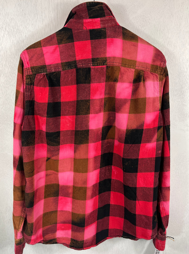 Vintage Red and Black Buffalo Check Flannel Size Medium