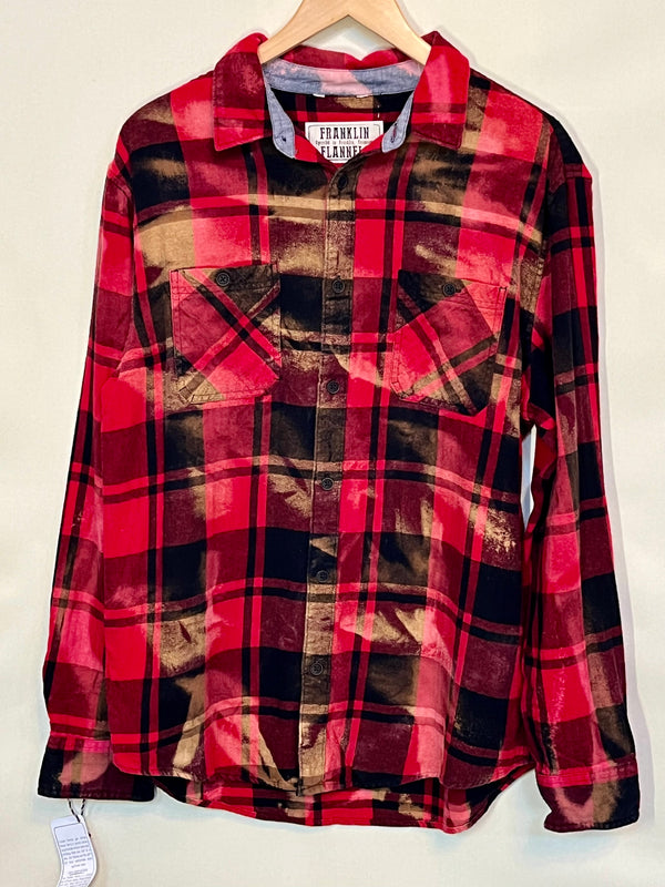 Vintage Red, Black and Gold Flannel Size XL