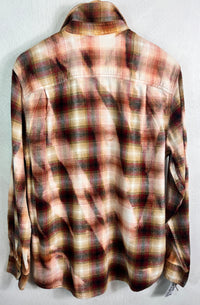 Vintage Red, Brown, Black, and Rust Flannel Size Large