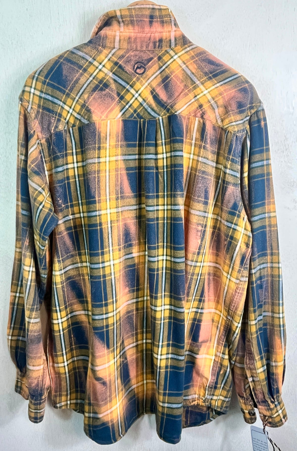 Vintage Orange, Navy, Gold and White Flannel Size XXL