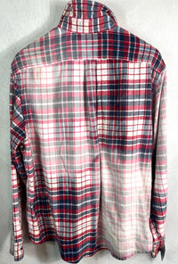 Vintage Red, White and Blue Flannel Size Large