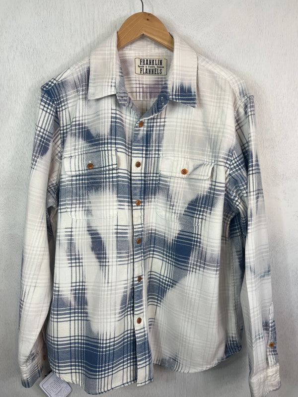 Vintage Blue, White and Lilac Flannel Size Medium