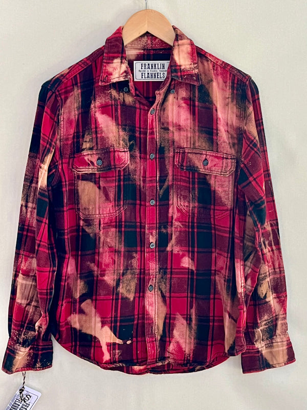 Vintage Red, Black, Pink and Rust Flannel Size Small