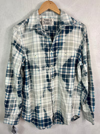 Vintage Navy, Grey and White Flannel Size Small