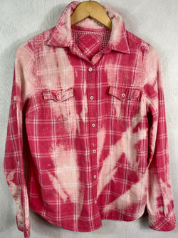 Vintage Hot Pink and White Cotton Size Small