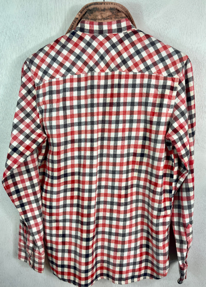 Vintage Red, White and Blue Flannel Size Small