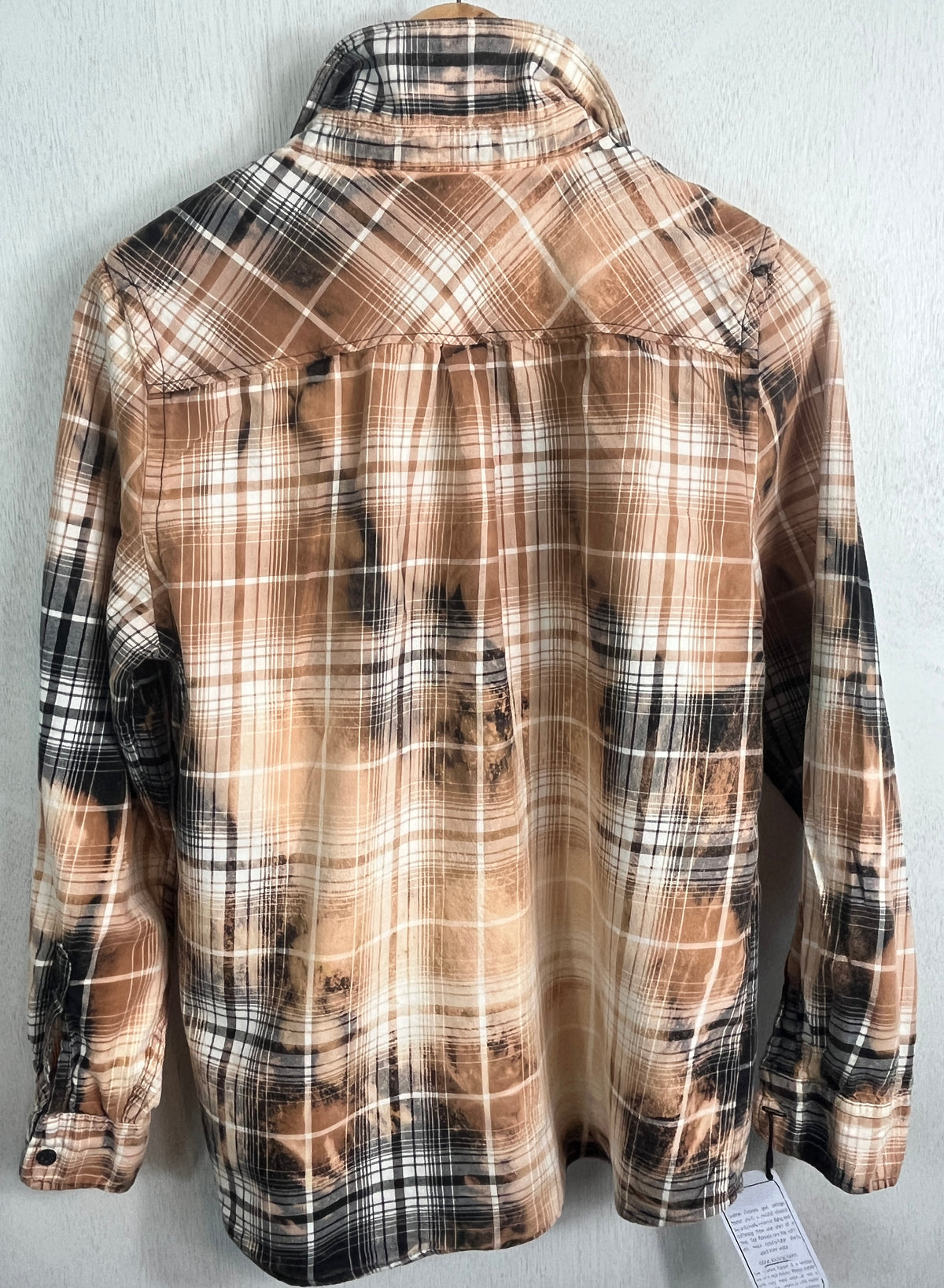 Vintage Black, White and Gold Lightweight Flannel Size XS