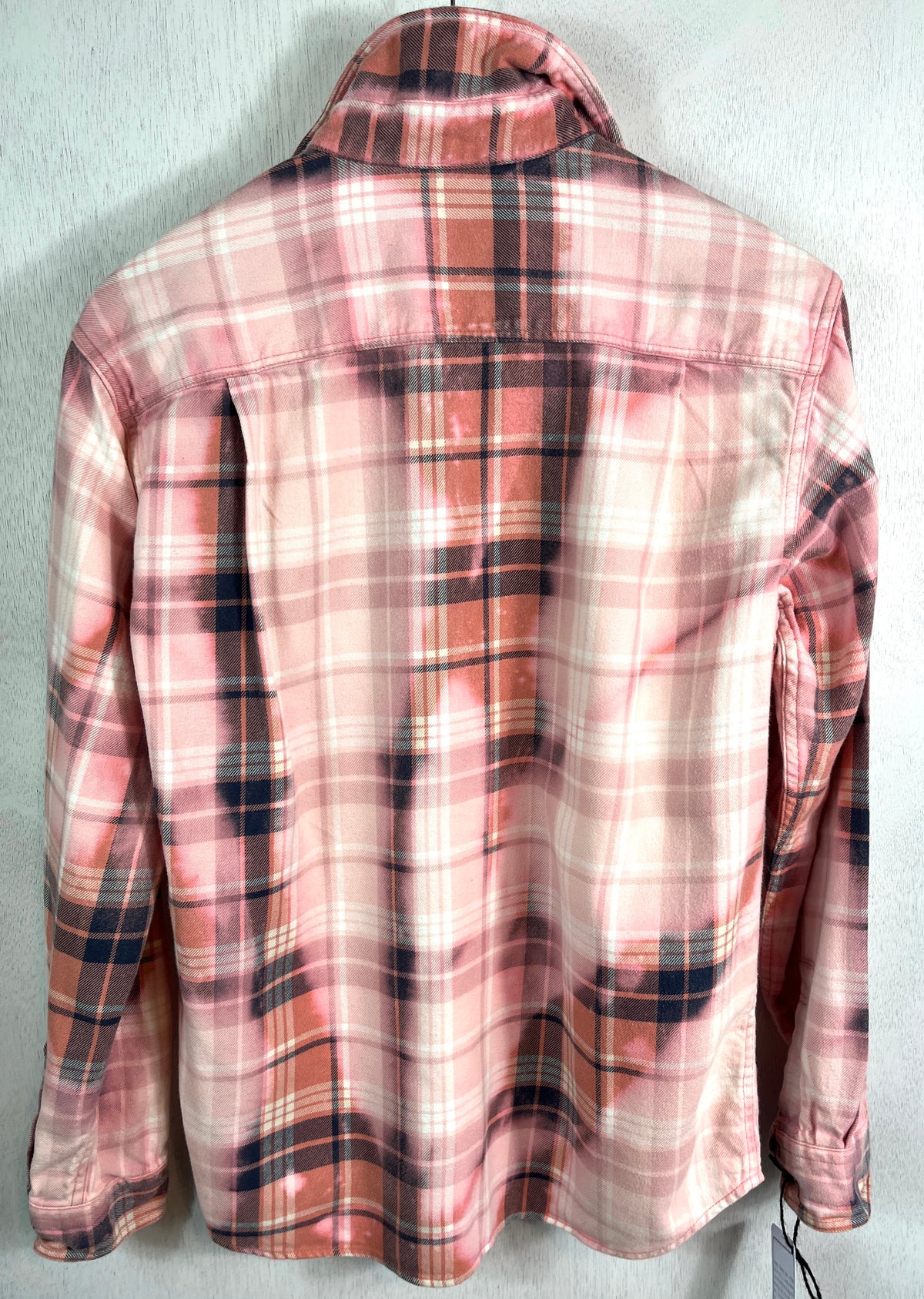 Vintage Pink, Grey and White Flannel Size Medium