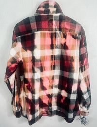 Vintage Red, Black, Pink and White Flannel Size Large