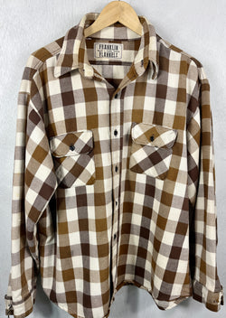 Vintage Brown and White Flannel Jacket Size XL