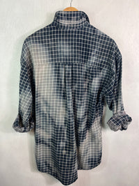 Vintage Faded Blue and White Flannel Size XL