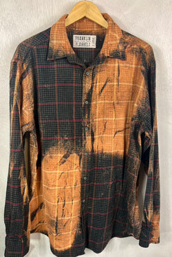 Vintage Black, Gold and Red Flannel Size XL