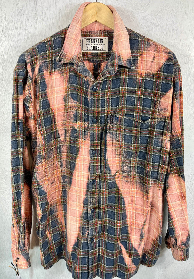 Vintage Dusty Rose, Grey, Sage and Copper Flannel Size Medium