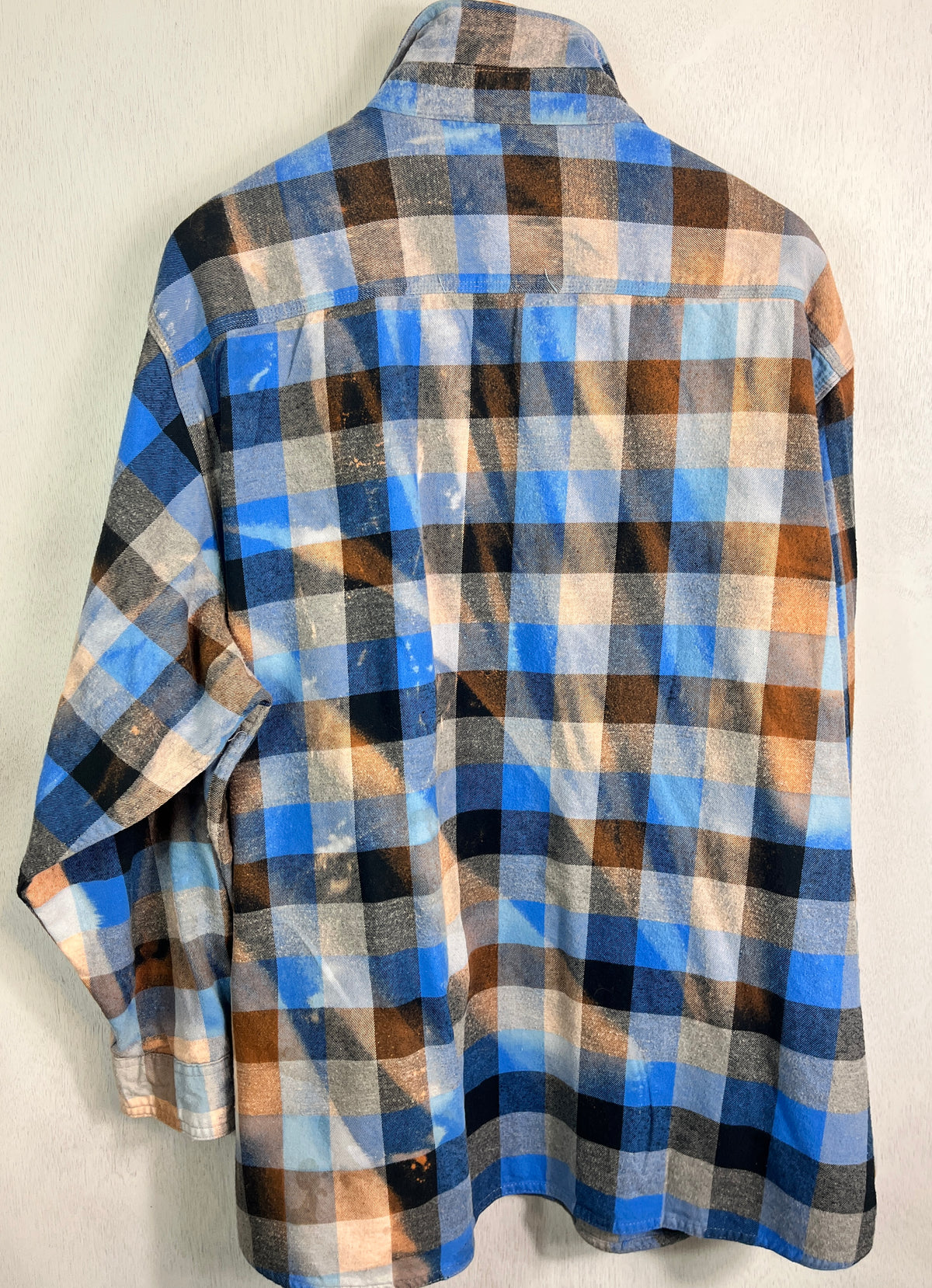 Viintage Navy, Blue, Black, Grey and Rust Flannel Size XXL