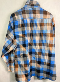 Viintage Navy, Blue, Black, Grey and Rust Flannel Size XXL