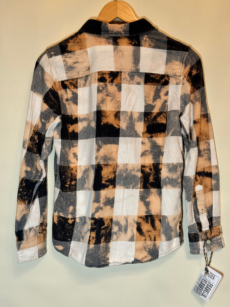 Vintage Black, White and Tan Flannel Size XS