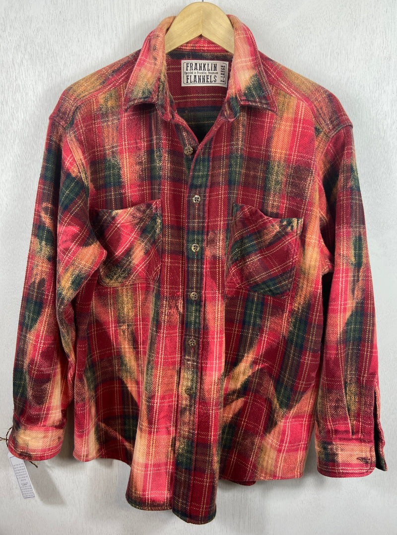 Vintage Red, Green and Pink Flannel Jacket Size XL