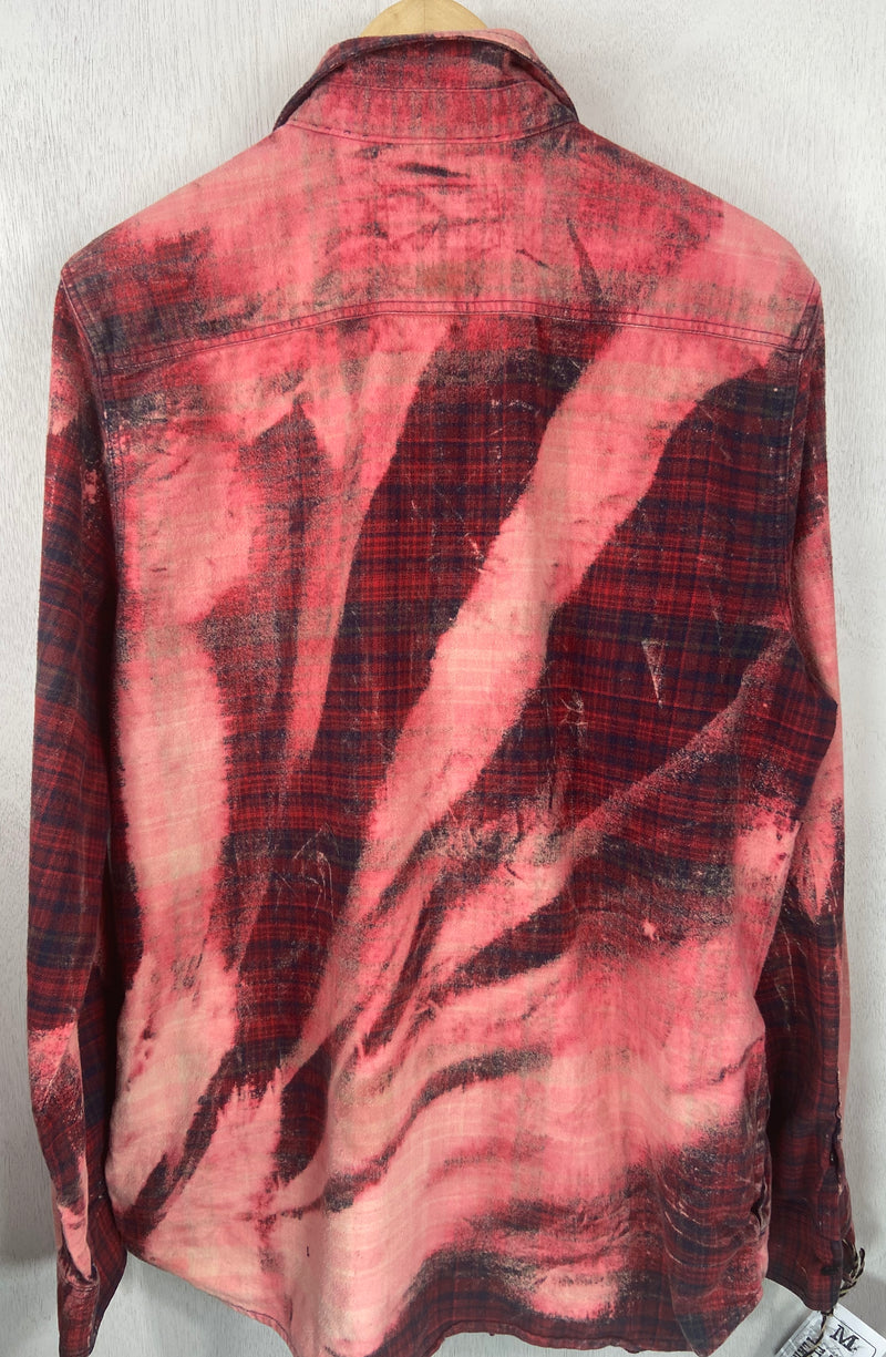 Vintage Red, Black and Pink Flannel Size Medium