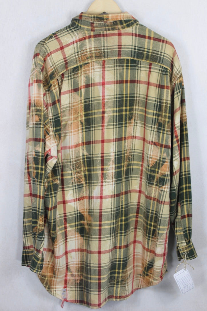 Vintage Yellow and Green Flannel Size XXL