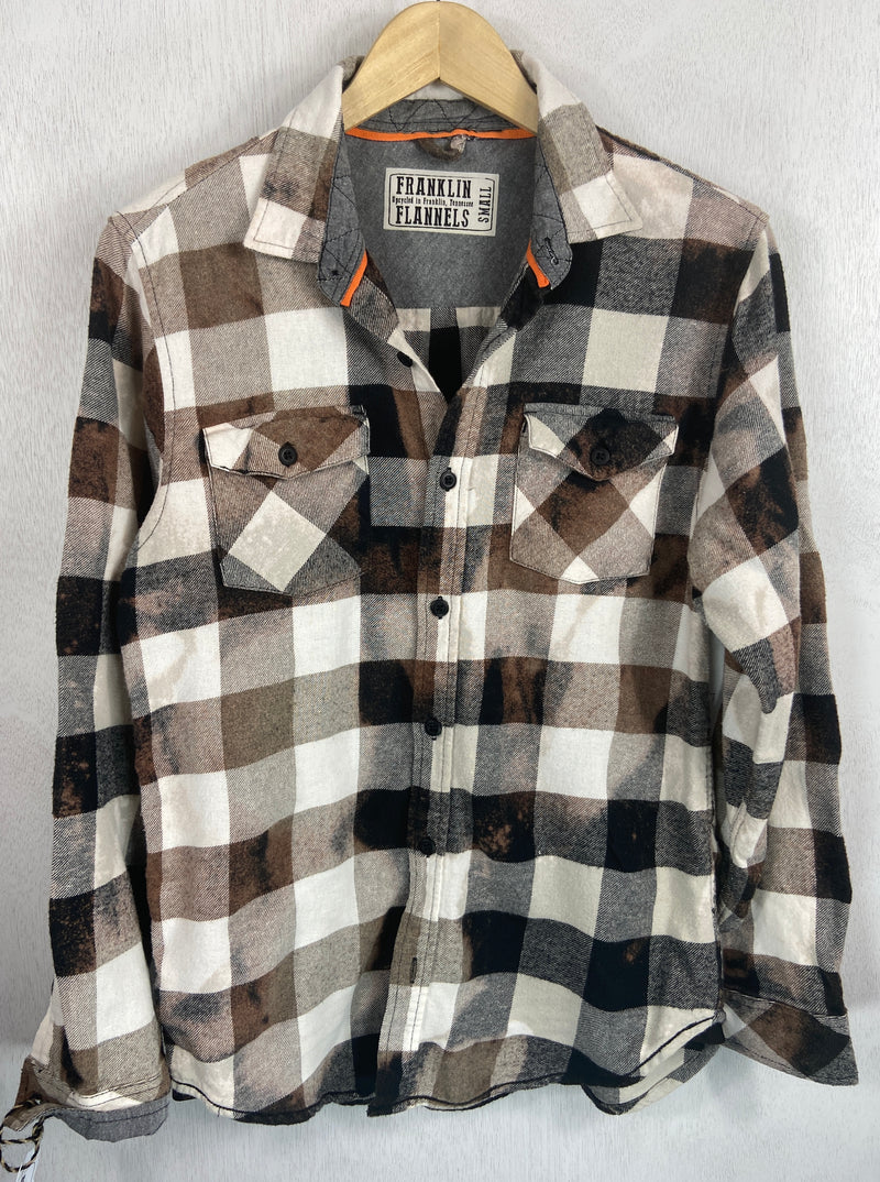 Vintage Black, White and Brown Flannel Size Small