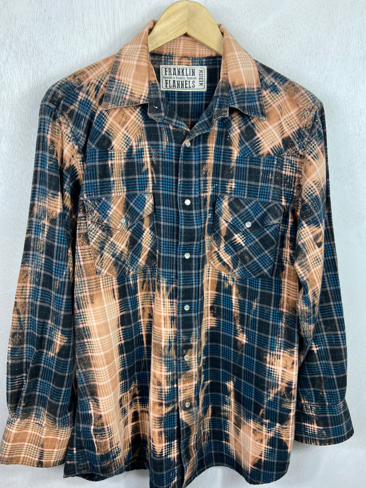 Vintage Western Style Blue, Black and Rust Size Medium