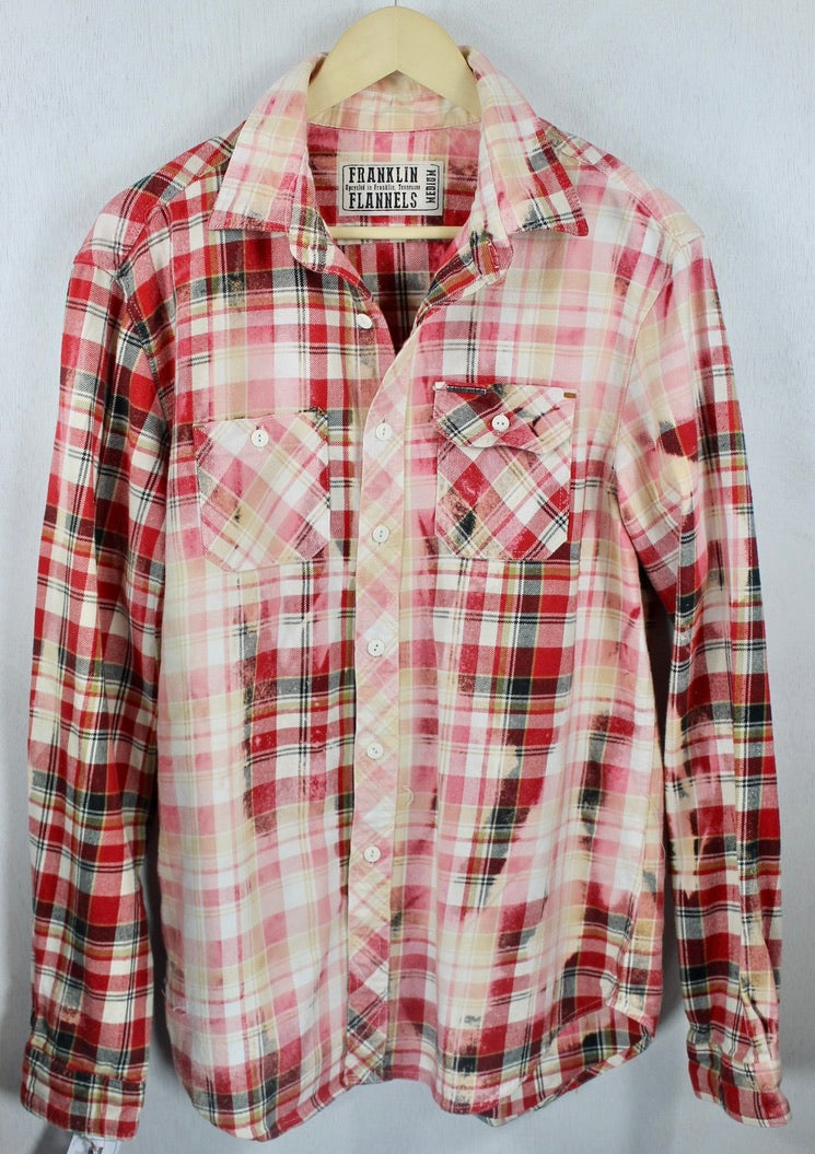 Vintage Red, Pink and White Flannel Size Medium