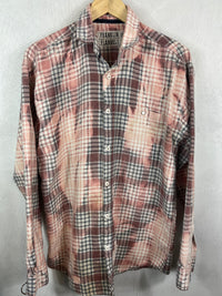 Vintage Pink, Grey and Cream Flannel Size XL