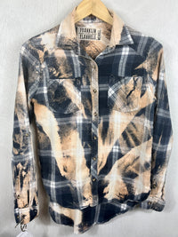 Vintage Navy, Grey, White and Cream Flannel Size XS