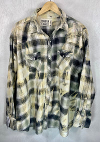 Vintage Western Style Black, Cream and Sage Flannel Size XXL