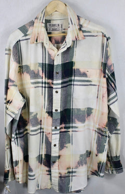 Vintage Green, Cream and Pink Flannels Size XL