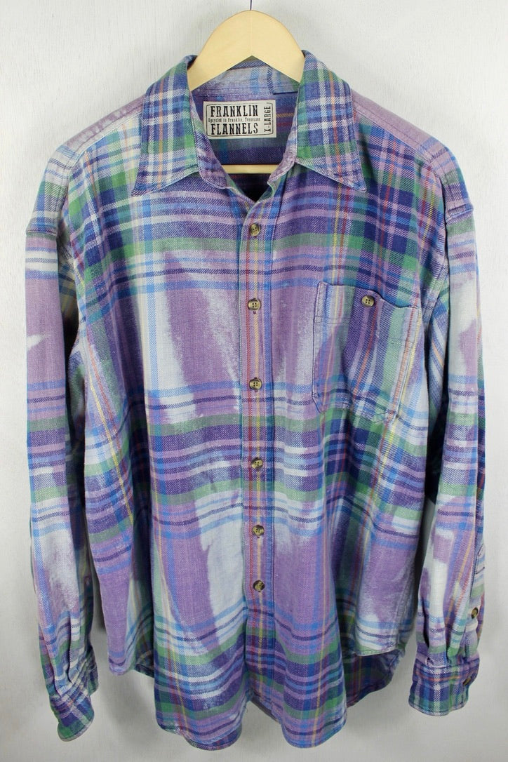 Vintage Purple, Blue and Green Flannel Size Large