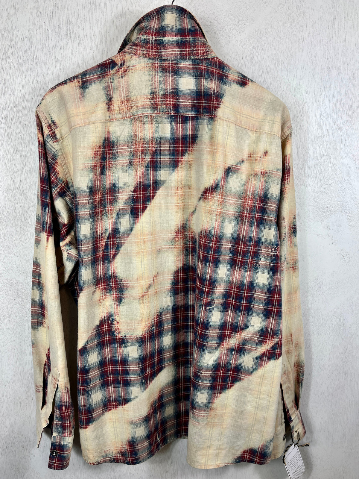 Vintage Western Style Red, Blue and Cream Lightweight Cotton Size XL