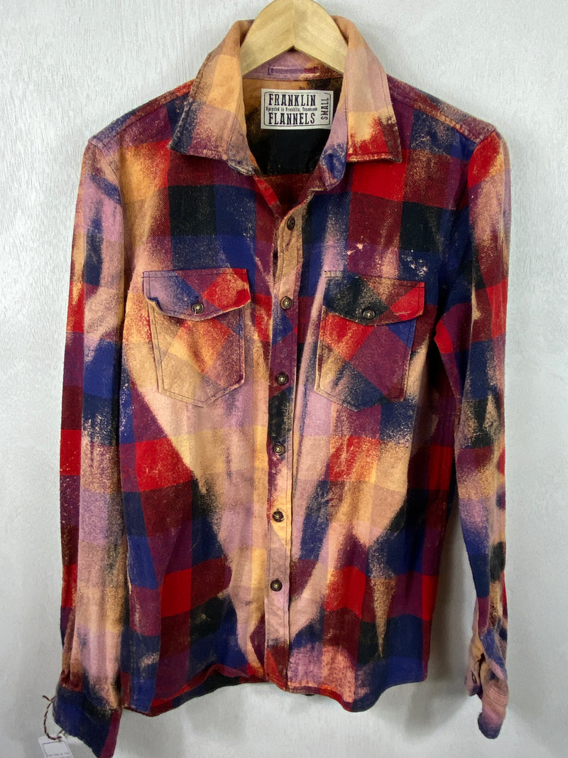 Vintage Blue, Red and Rust Flannel Size Small