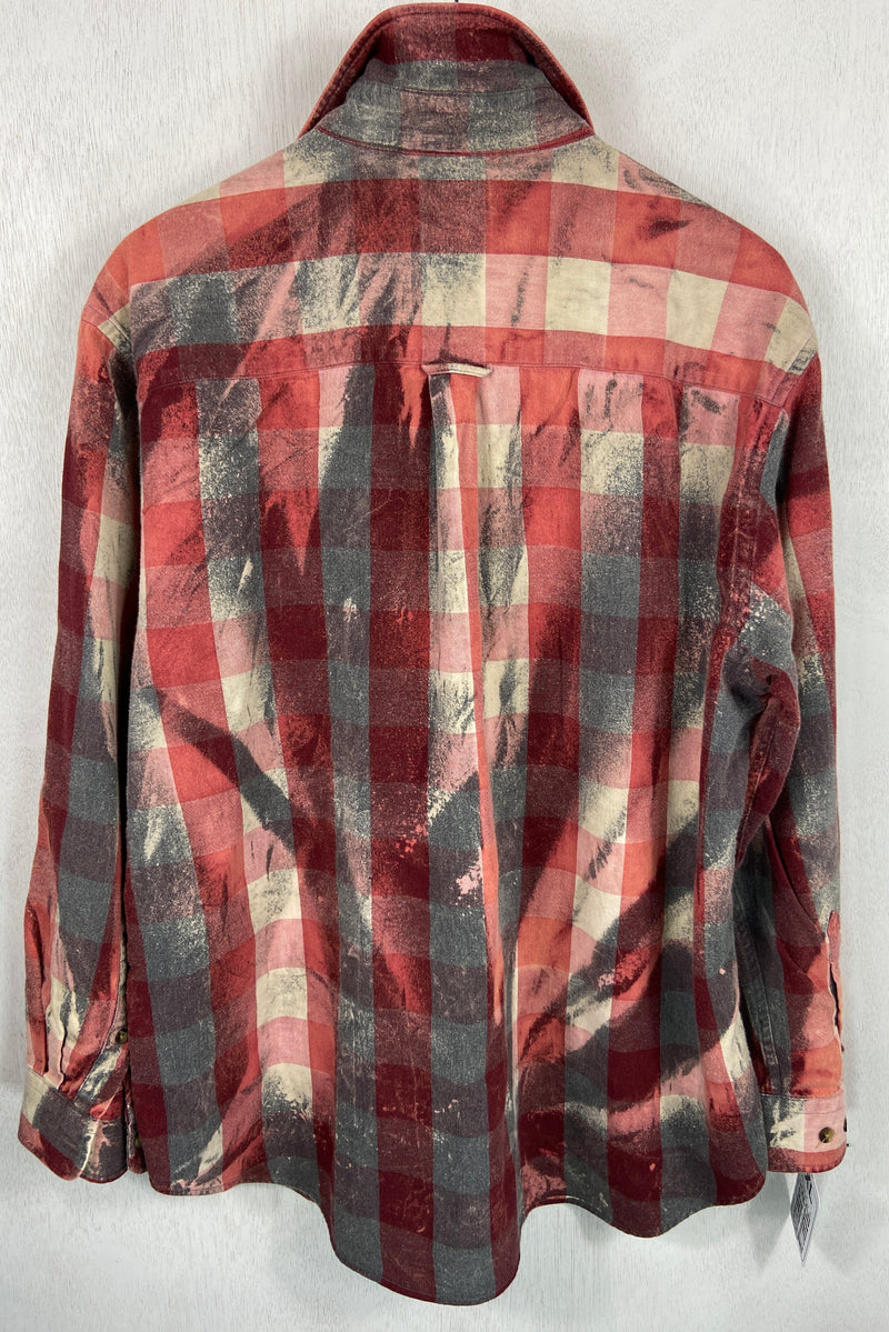 Vintage Red, Cream and Grey Flannel Size XL