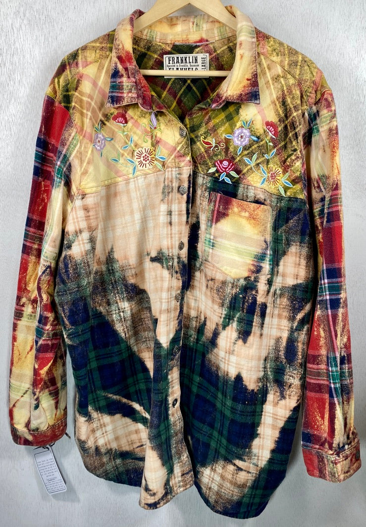 Vintage Red, Green and Gold Flannel Size XL