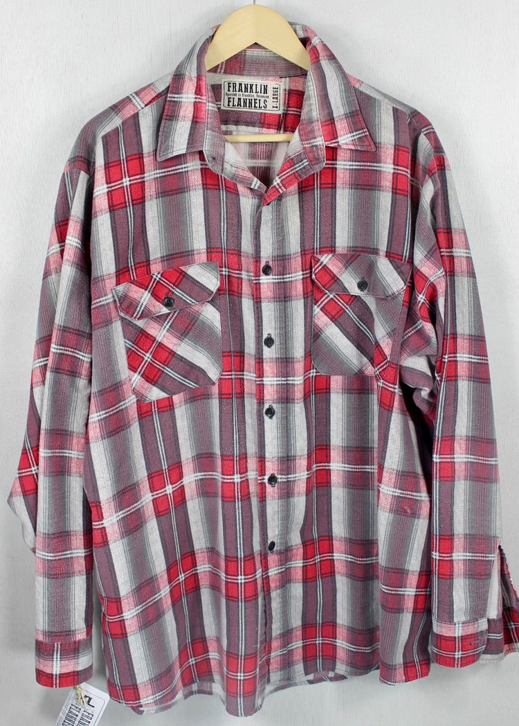 Vintage Red and Grey Classic Flannel Size XL