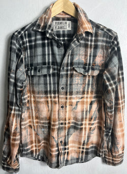 Vintage Black, Grey and Camel Flannel Size Small